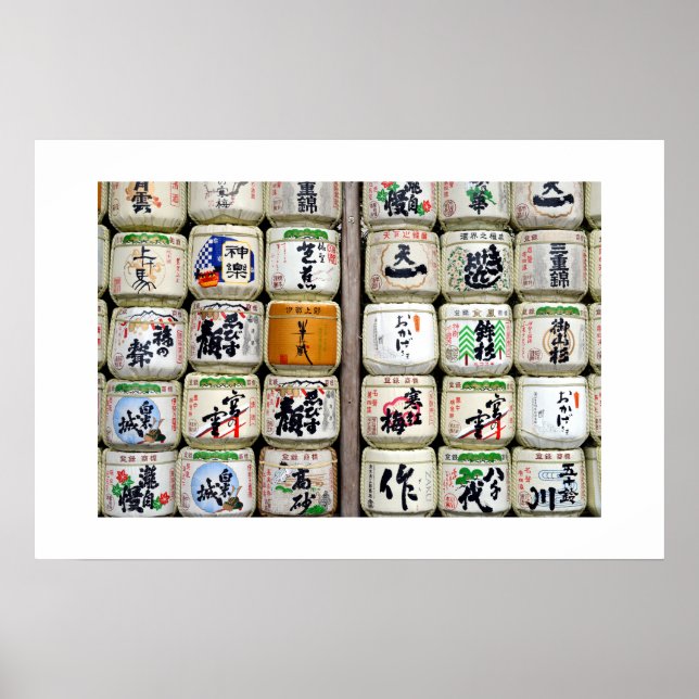 Poster Sake Barrels of Ise Shrine: Japão (Frente)