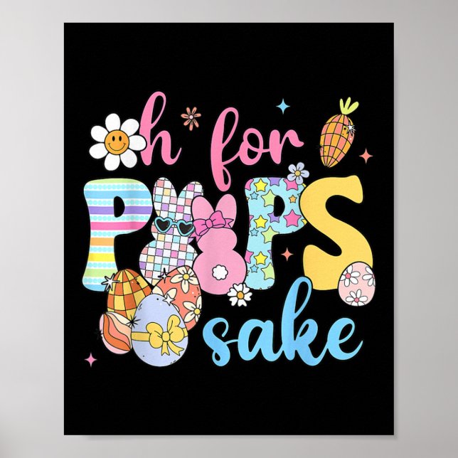Poster Sake Bunny da Páscoa Engraçado Imprimir Gles Feliz (Frente)