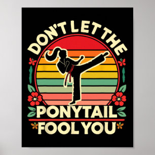 Poster Sakura Butterfly Karate Girl não deixa Ponytai