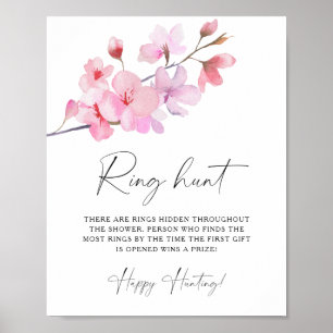 Poster Sakura - Jogo de caça ao anel no chá de noiva