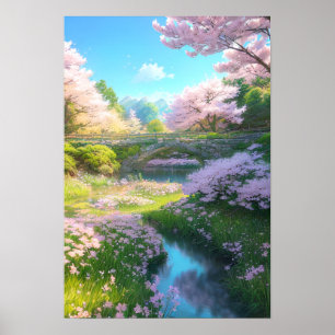 Poster Sakura Stream, Paraíso pela Ponte