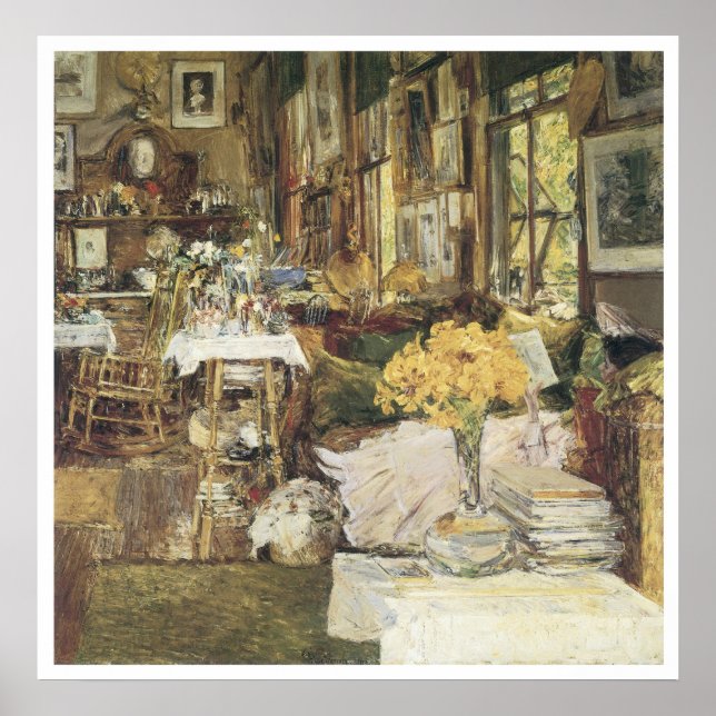 Pôster Sala das Flores, 1894 Childe Hassam (Frente)