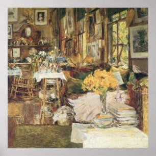 Poster Sala das flores por Childe Hassam, belas artes do