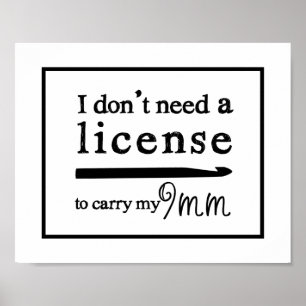 Poster Sala de Artesanatos de Licença do Gancho Crochet