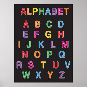 Poster Sala de aula do Rainbow Alphabet