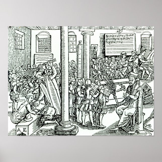 Poster Sala de aula nos tempos de Tudor (Frente)