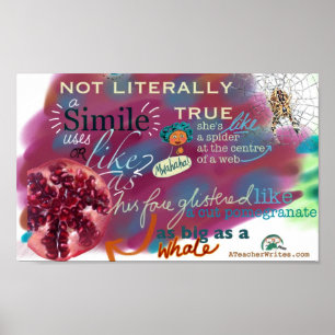 Poster Sala de aula simples de literatura inglesa KS2 e K