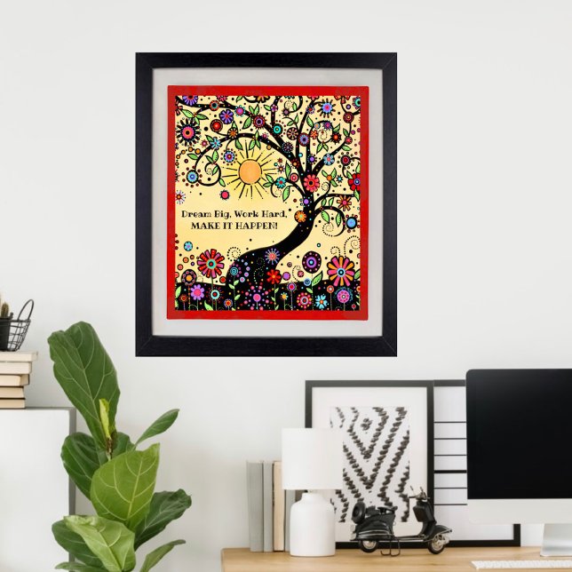 Poster Sala de aulas divertida "Faça acontecer" inspiraci (Criador carregado)