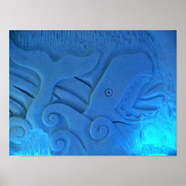 Poster Sala de baleias no Hotel de Glace, Quebec, Canadá (Frente)