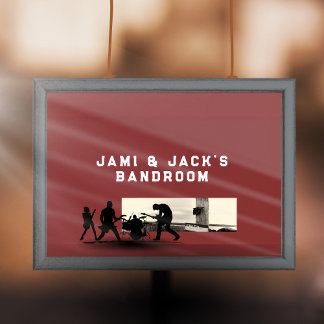 Poster Sala de Banda do Rock Personalizado | Sinal de Pos