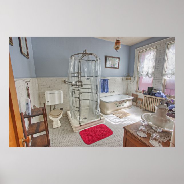 Poster Sala de Banho Vitoriano do Rei Cobre - Butte Monta (Frente)