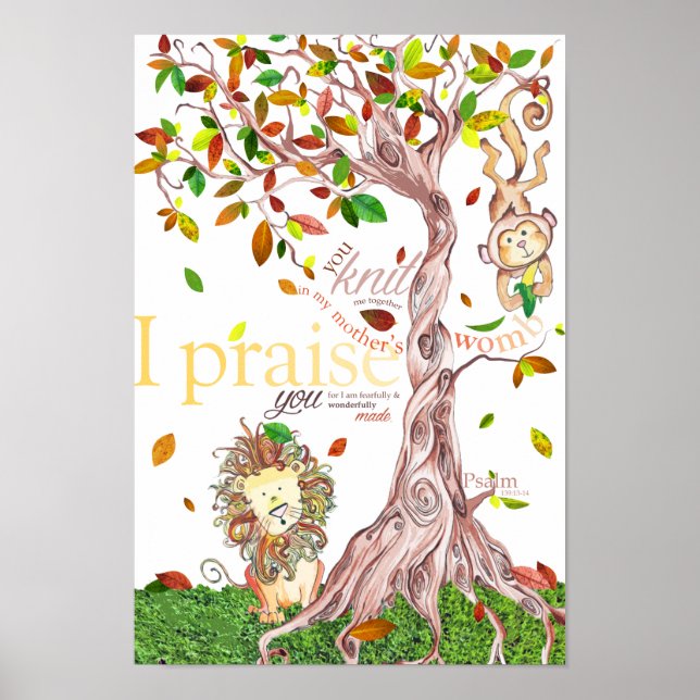 Pôster Sala De Bebês Poster: Salm 139: 13-14 (Frente)