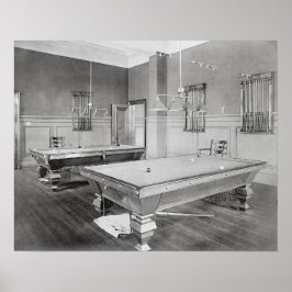 Pôster Sala de Bilhar, 1901. Foto Antiga