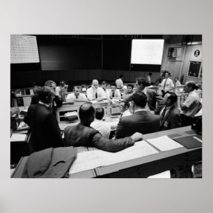 Poster Sala de Controle de Operações da Missão Apollo 