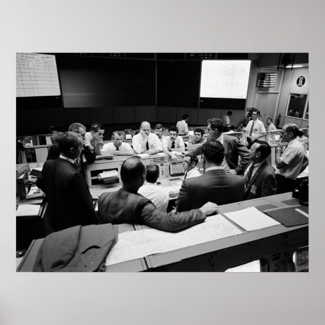 Poster Sala de Controlo de Operações de Missão Apollo 13 (Frente)