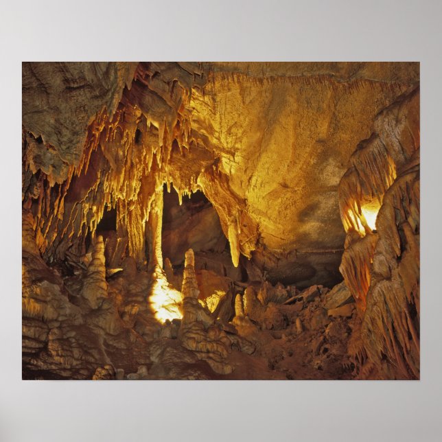Pôster Sala de Cortinas, Parque Nacional Mammoth Cave, (Frente)