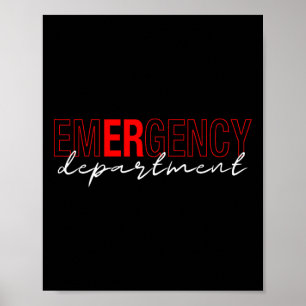 Poster Sala De Emergência Er Rn Enfermeiro Departamento D