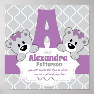 Poster Sala de Enfermeiro Personalizada do Urso de Teddy