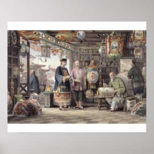 Poster Sala de exposições de um comerciante da lanterna