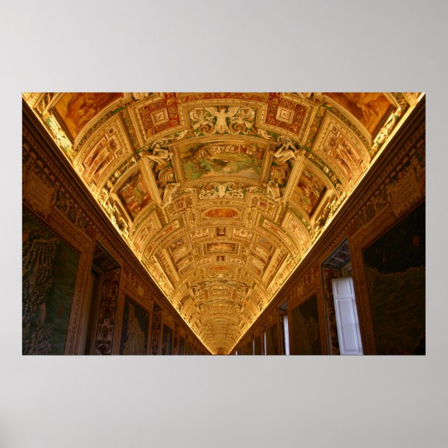 Pôster Sala de Mapa de vaticanos (Frente)