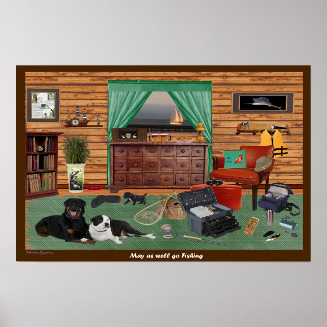 Poster Sala de pesca 22,5 X 15 (Frente)