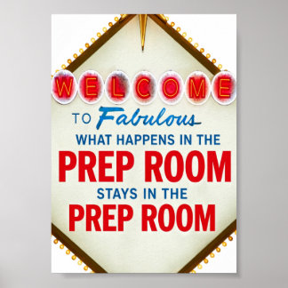 Poster Sala de Preparação de Vegas Cartaz Engraçado
