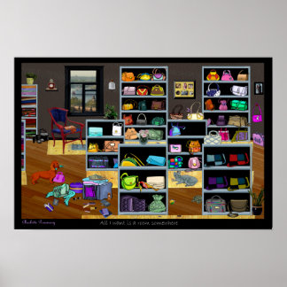 Pôster Sala de Purses 22,5 X 15