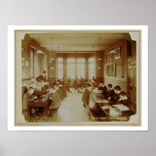 Poster Sala de recreação do menino no Institu surdo e