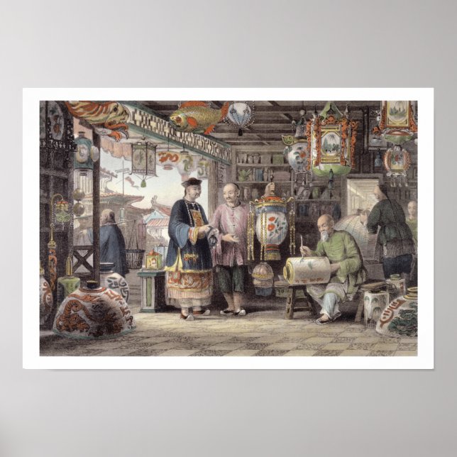 Poster Sala de um Merchante Lanterna em Pequim, de Ch (Frente)