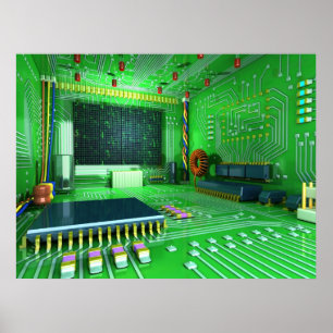Pôster Sala do Cyber