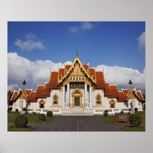 Pôster Sala do Ubosot ou Bot, Wat Benchamabophit, Banguec