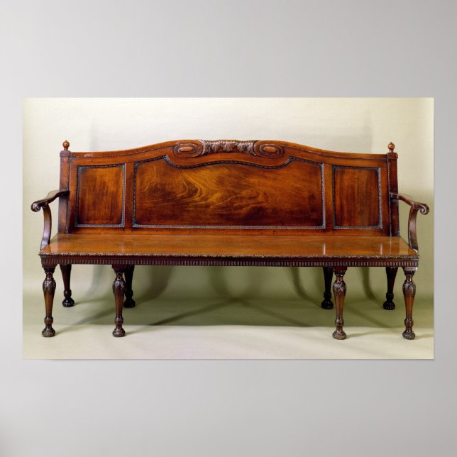 Pôster Sala entalada de Chippendale, c.1770 (Frente)