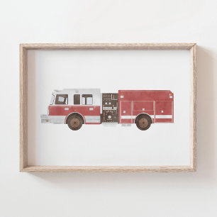 Poster Sala para Crianças de Bombeiros