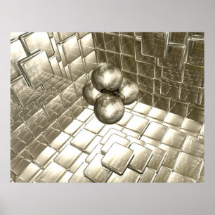 Poster Sala refletindo do ouro