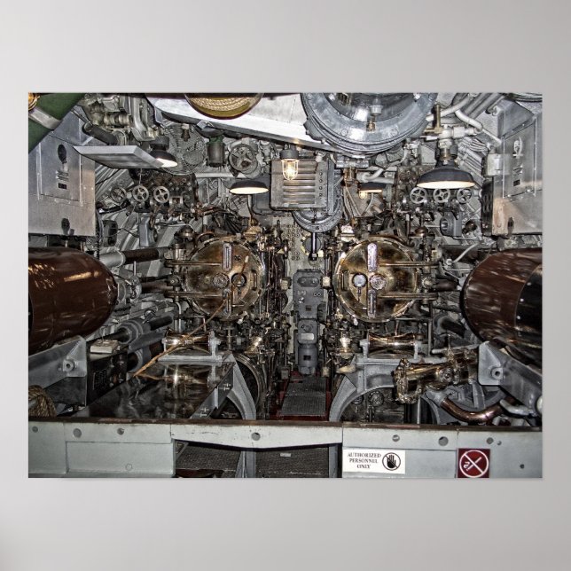 Pôster Sala Submarina de Torpedo - Porto de Pearl (Frente)