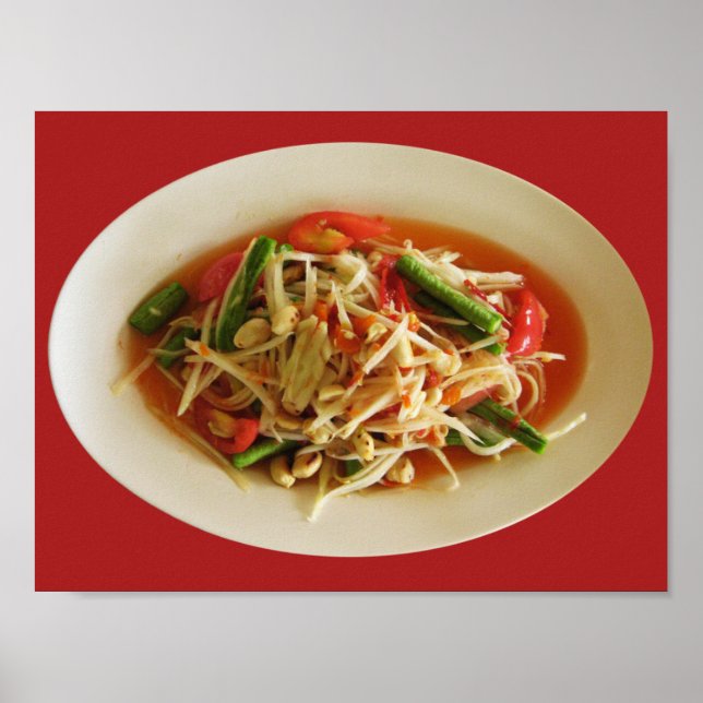 Poster Salada Picante de Mamão [Som Tam] ... Comida Taila (Frente)