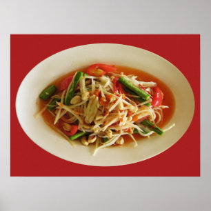 Poster Salada Picante de Mamão [Som Tam] ... Comida Taila