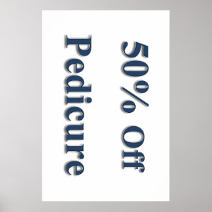 Poster Salão Cartazes de Barbearia 50% Off Pedicure