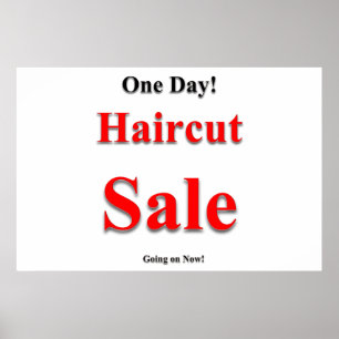 Poster Salão Cartazes de Barbearia Oferta de Corte de Cab