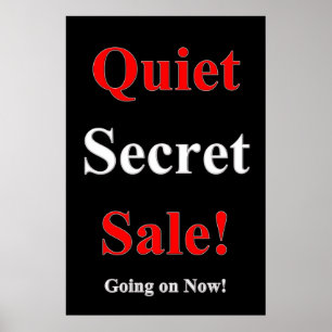 Poster Salão Cartazes de Barbearia Quiet Secret Sale Pret