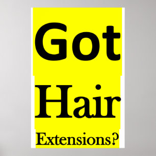 Poster Salão Cartazes de Barbearia Tem Extensões de Cabel