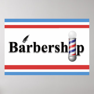 Poster Salão Cartazes de Sinalização Barbearia Poste Pólo