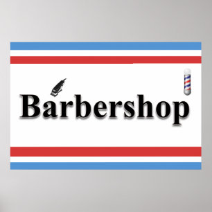 Poster Salão Cartazes de Sinalização Barbearia Poste Pólo