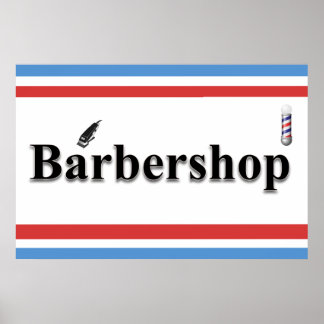Poster Salão Cartazes de Sinalização Barbearia Poste Pólo