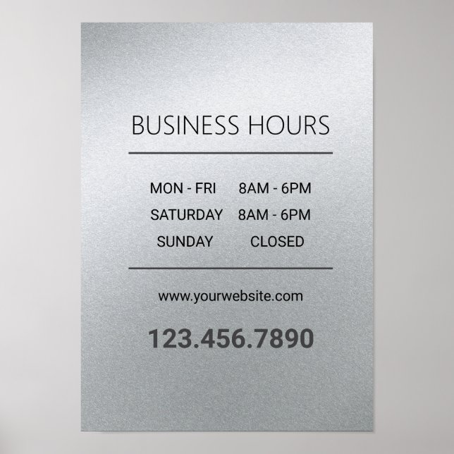 Poster Salão da Bela Prateada de Glamor (Frente)