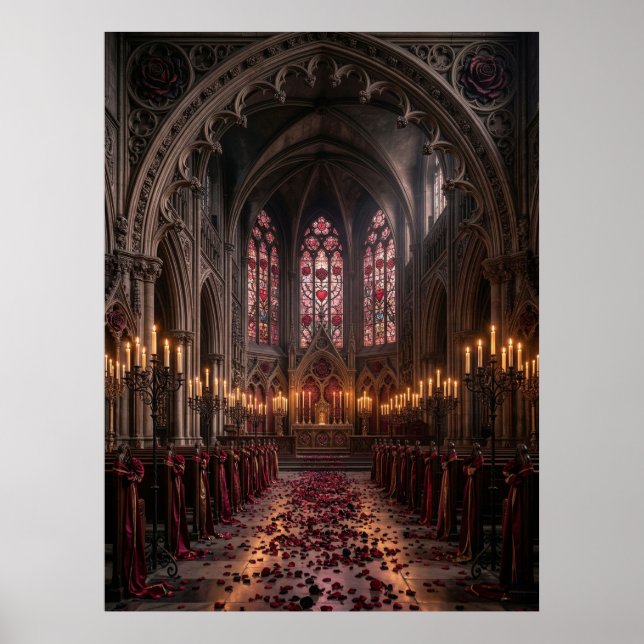 Poster Salão da Catedral Gótica do Vale do Amor (Frente)