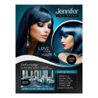 Salão de Cabelo Negro Elegante (Termo Glossy)