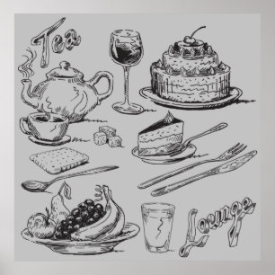 Poster Salão de chá