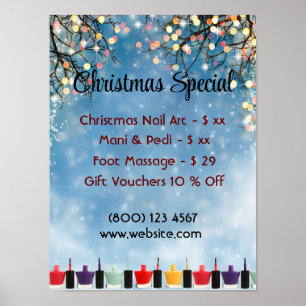 Poster Salão de Unhas Especiais de Natal