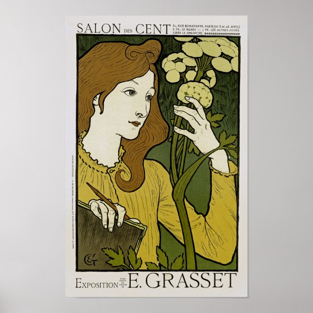 Poster Salão des Cent ~ Exposition de E. Grasset (Frente)